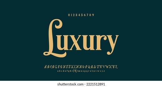 Luxury alphabet letters Font. Minimal modern urban fonts for logo, brand etc. Typography vector illustration