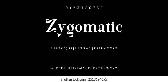 Luxury alphabet letters font and number. Typography elegant wedding classic lettering serif fonts decorative vintage retro concept. vector illustration