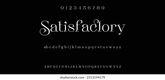 Luxury alphabet letters font and number. Typography elegant wedding classic lettering serif fonts decorative vintage retro concept. vector illustration
