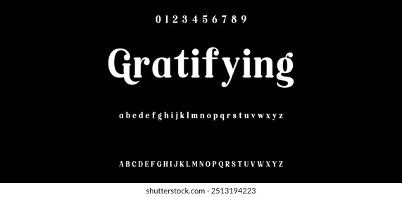 Luxury alphabet letters font and number. Typography elegant wedding classic lettering serif fonts decorative vintage retro concept. vector illustration