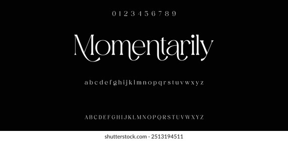 Luxury alphabet letters font and number. Typography elegant wedding classic lettering serif fonts decorative vintage retro concept. vector illustration