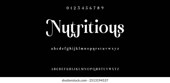 Luxury alphabet letters font and number. Typography elegant wedding classic lettering serif fonts decorative vintage retro concept. vector illustration