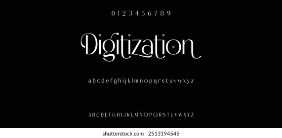 Luxury alphabet letters font and number. Typography elegant wedding classic lettering serif fonts decorative vintage retro concept. vector illustration