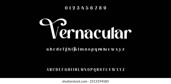 Luxury alphabet letters font and number. Typography elegant wedding classic lettering serif fonts decorative vintage retro concept. vector illustration