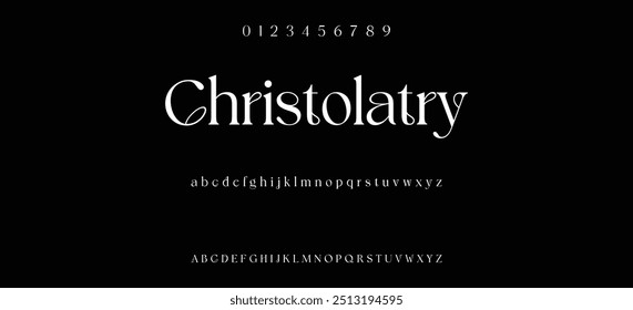 Luxury alphabet letters font and number. Typography elegant wedding classic lettering serif fonts decorative vintage retro concept. vector illustration