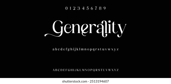 Luxury alphabet letters font and number. Typography elegant wedding classic lettering serif fonts decorative vintage retro concept. vector illustration