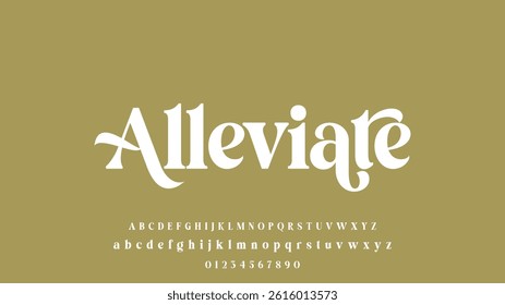 Luxury alphabet letters font and number. Typography elegant wedding classic lettering serif fonts decorative vintage retro concept. vector illustration