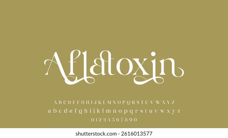 Luxury alphabet letters font and number. Typography elegant wedding classic lettering serif fonts decorative vintage retro concept. vector illustration