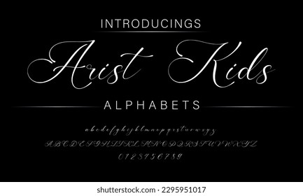 Luxury alphabet letters font. Typography elegant wedding classic lettering serif fonts decorative vintage retro concept. vector illustration