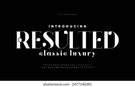 Luxury alphabet letters font. Typography elegant wedding classic lettering serif fonts decorative vintage retro. vector illustration