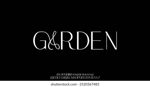 Fonte com letras do alfabeto de luxo. Tipografia elegante casamento clássico lettering serif fontes decorativo vintage conceito retro.