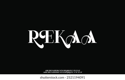 Fonte com letras do alfabeto de luxo. Tipografia elegante casamento clássico lettering serif fontes decorativo vintage conceito retro.