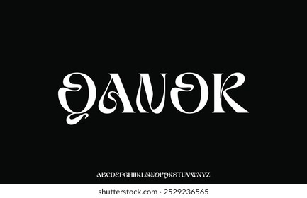 Fonte com letras do alfabeto de luxo. Tipografia elegante casamento clássico lettering serif fontes decorativo vintage conceito retro.