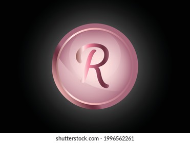 Luxury Alphabet letters R icon. Monogram initials perfectly for wedding invitations, greeting card, logo, and other design.