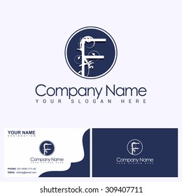 Luxury alphabetical Logo and visiting card template in vector for Restaurant, Royalty, Boutique, Cafe, Hotel, Heraldic, Jewelry, Fashion and other vector illustration