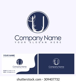 Luxury alphabetical Logo and visiting card template in vector for Restaurant, Royalty, Boutique, Cafe, Hotel, Heraldic, Jewelry, Fashion and other vector illustration