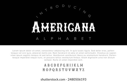 Luxury Americana alphabet letters font for logo