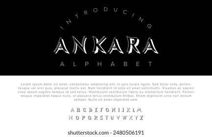 Luxury Ankara alphabet letters font for logo