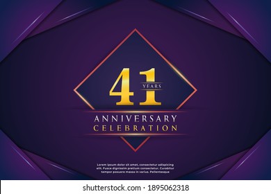 luxury anniversary celebration design with golden number for background  banner  birthday or wedding party event decoration