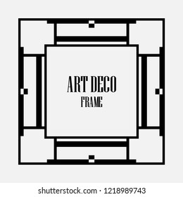 Luxury antique art deco geometric vintage border, frame