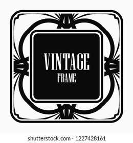 Luxury antique art deco geometric vintage border, frame