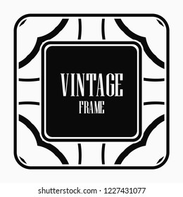 Luxury antique art deco geometric vintage border, frame