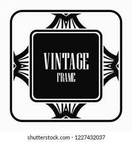 Luxury antique art deco geometric vintage border, frame