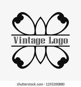 Luxury antique art deco monochrome hipster minimal ornamental geometric vintage linear vector frame , border , label for logo, badge design