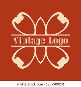 Luxury antique art deco monochrome hipster minimal ornamental geometric vintage linear vector frame , border , label for logo, badge design