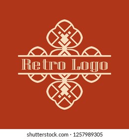 Luxury antique art deco monochrome hipster minimal ornamental geometric vintage linear vector frame , border , label for logo, badge design
