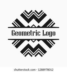 Luxury antique art deco monochrome hipster minimal geometric vintage linear vector frame , border , label, logo