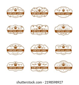 luxury antique frame set. decorative labels in old style frames, decorative labels, traditional products, stickers and more.
