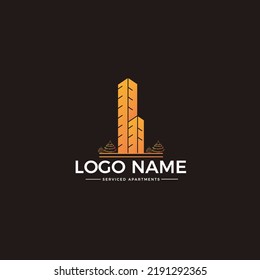 Luxury Apartment logo with future concep