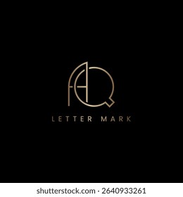 Luxury AQ QA Monogram Logo Design, Elegant Lettermark Logo Template.