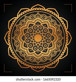 Luxus Arabesque Mandala Hintergrund Design in Vektorillustration 
