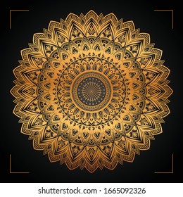 Luxury Arabesque Mandala Background Design in Vector 