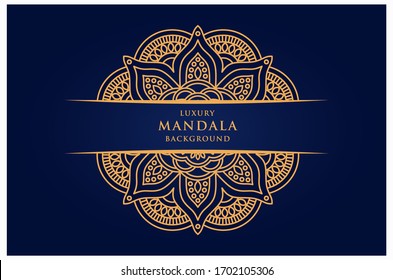 Luxuriöse arabesque mandala Hintergrund-Design für Hochzeitseinladungskartenabdeckung und ramadanische Hintergrundvorlage