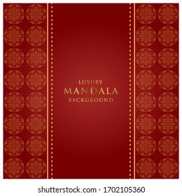 Luxury arabesque mandala background design for wedding invitation card cover and ramadan background template