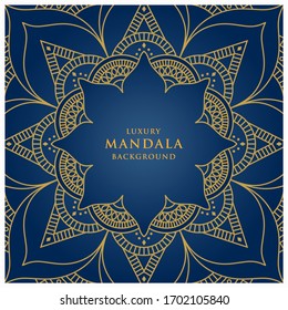 Luxury arabesque mandala background design for wedding invitation card cover and ramadan background template