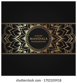 Luxury arabesque mandala background design for wedding invitation card cover and ramadan background template