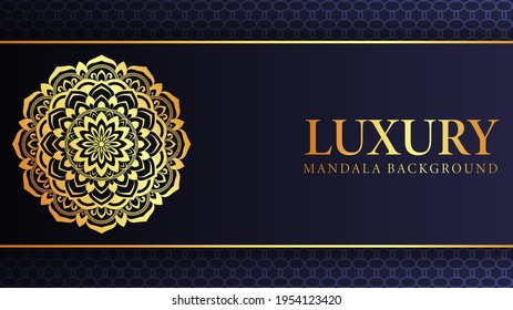 Luxus-Arabesque-Mandala-Hintergrund-Design-Vorlage