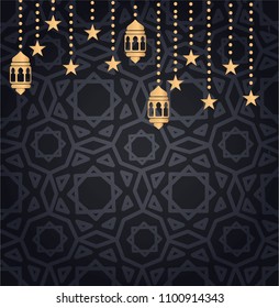 luxury arabic black pattern 