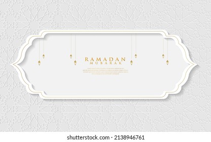 luxury arabic islamic background with decorative ornament frame