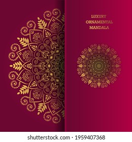 Luxury Arabic Ornamental  Illustrator Vector Mandala Background