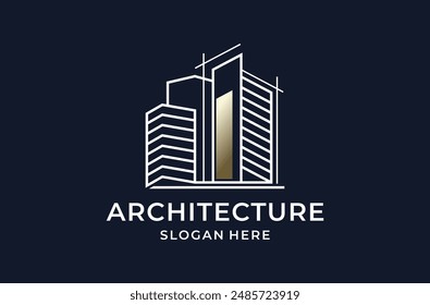 luxury architecture logo mark premium vector