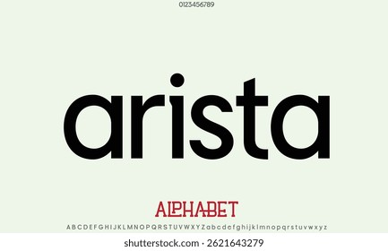 Luxury Arista Sans alphabet letters font for logo