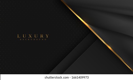 Luxury arrow Gold Background VIP with black metal texture in 3d abstract style. Illustration from vector about modern template design for strong feeling and technology and futurism.