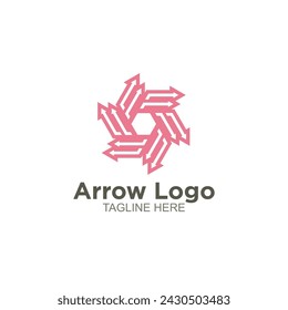 Luxury arrow logo creative design