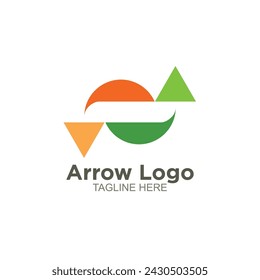 Luxury arrow logo creative design