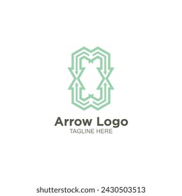 Luxury arrow logo creative design